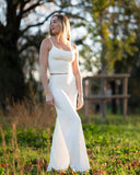 SoftLine Sculpted Essential Mid Tank with Bra support | Coconut Milk