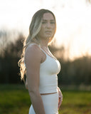 SoftLine Sculpted Essential Mid Tank with Bra support | Coconut Milk