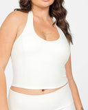 SoftLine - Sculpted Halter Top with Bra support | Coconut Milk