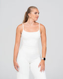 SoftLine Sculpted Essential Mid Tank with Bra support | Coconut Milk
