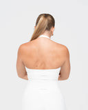 SoftLine - Sculpted Halter Top with Bra support | Coconut Milk