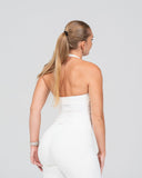 SoftLine - Sculpted Halter Top with Bra support | Coconut Milk