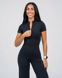 Softline | Sculpted Zip Jumpsuit - Onyx Shadow